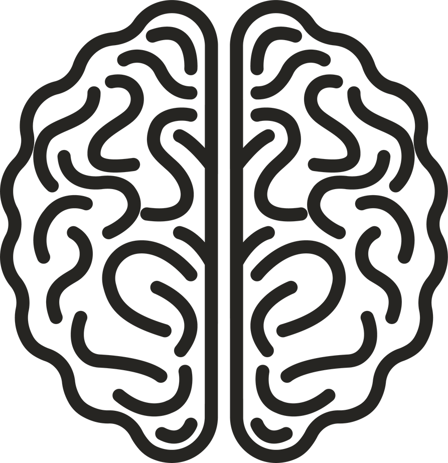 Brain icon. Mental health sign. Genius symbol. Creative smar